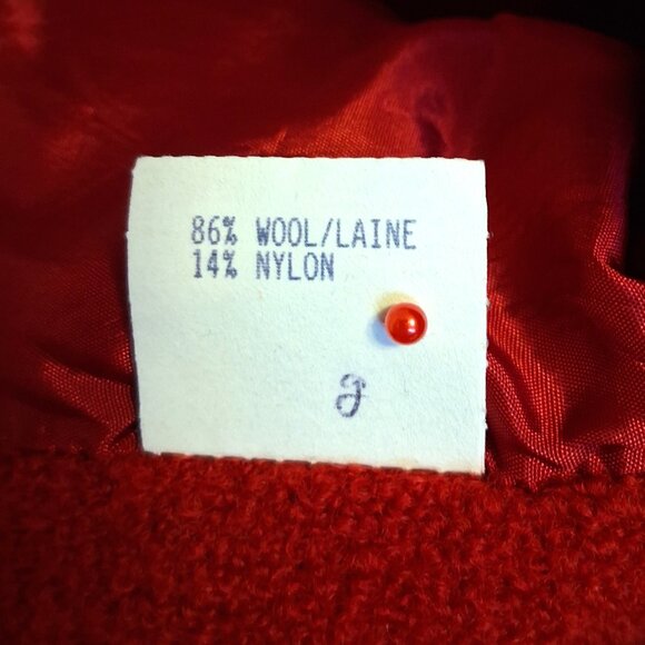 Vintage Jones New York Red Wool Lined Blazer Jacket Size 2 or 4 - Picture 10 of 10
